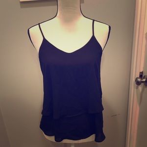 Black flowy tank
